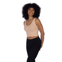Blossom Soft Ribbed V Neck Crop Top