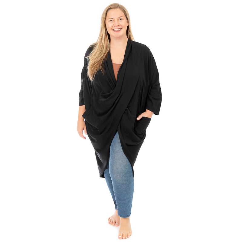 Black Cross Front Tunic O/S G