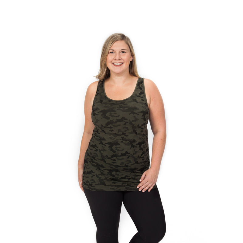 Green Plus Camo Tank Top