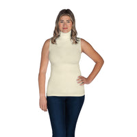 Ivory Sleeveless Turtleneck