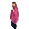 Plus Three Quarter Sleeve Solid Silk Top Final Sale