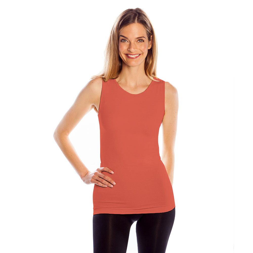 Burnt Sienna Mid Neck Tank Top