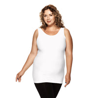 White Plus Reversible V-Neck Tank Top