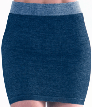 blue denim stretchy mini skirt