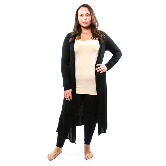 Black Plus Duster Cardigan