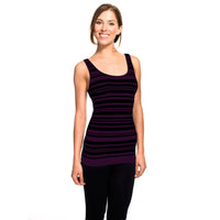 eggplant and black striped tank top