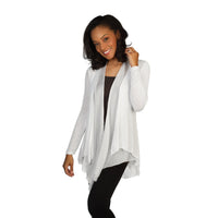 White Knit And Silk Cardigan
